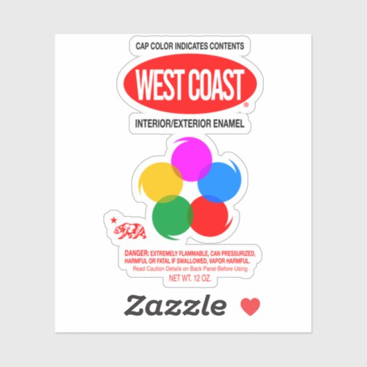 WEST COAST GRAFFITI STICKER (Vel)