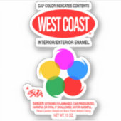 WEST COAST GRAFFITI STICKER (Voorkant)
