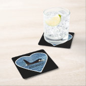 West Coast Killer Whale "Aquarius" Orca Coaster Kartonnen Onderzetters (Insitu)