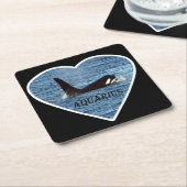 West Coast Killer Whale "Aquarius" Orca Coaster Kartonnen Onderzetters (Schuin)
