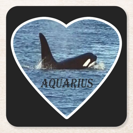 West Coast Killer Whale "Aquarius" Orca Coaster Kartonnen Onderzetters (Voorkant)