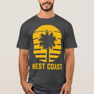 West Coast Palm Gouden Geel Californië T-shirt