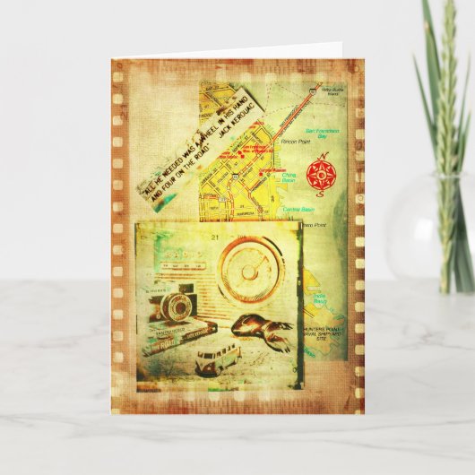 West Coast Roadtrip met citaat van Jack Kerouc Kaart (Voorkant)