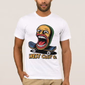 West Coast Skateboard Kunst T-shirt (Voorkant)