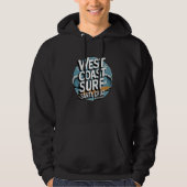 West Coast Surf Santa Cruz Retro Ocean Wave Graphi Hoodie (Voorkant)