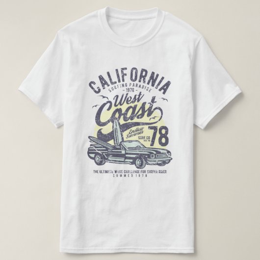 West Coast Surfing T-Shirt (Design voorkant)