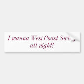 West Coast Swing All Night Swing Dancing Bumpersticker (Voorkant)