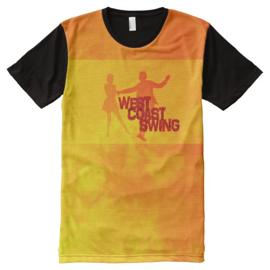 West Coast Swing All-Over-Print T-shirt (Voorkant)