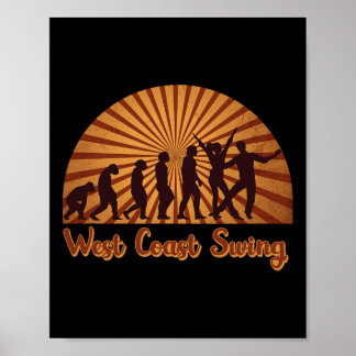 West Coast Swing Dance Party Design voor dansers Poster