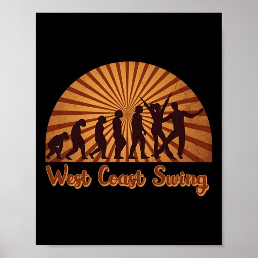 West Coast Swing Dance Party Design voor dansers Poster (Voorkant)