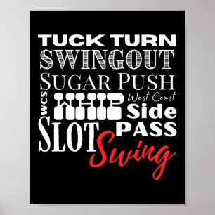 West Coast Swing Dance WCS Dancing Termen Danser B Poster