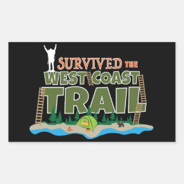 West Coast Trail, ik heb het westkust spoor overle Rechthoekige Sticker