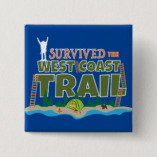 West Coast Trail, ik heb het westkust spoor overle Vierkante Button 5,1 Cm
