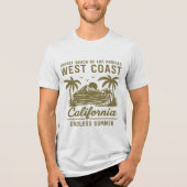West Coast vibes - Californië zonsondergang ontsna Tri-Blend Shirt (Voorkant)