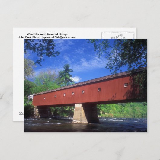 West Cornwall Covered Bridge Briefkaart (Voorkant / Achterkant)