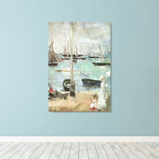 West Cowes, eiland Wight van Berthe Morisot Canvas Afdruk (Insitu (Houten vloer))