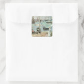West Cowes, eiland Wight van Berthe Morisot Vierkante Sticker (Tas)