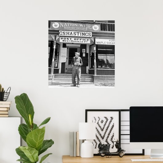 West Danville, VT, Post Kantoor, jaren 1940 Poster (Thuiskantoor)