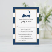 West Dennis Cape Cod met hart | Bruiloft RSVP menu (Staand voorkant)