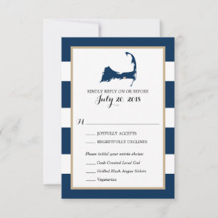 West Dennis Cape Cod met hart   Bruiloft RSVP menu
