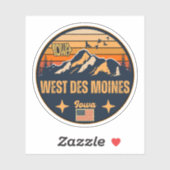 West Des Moines, Iowa Sticker (Vel)