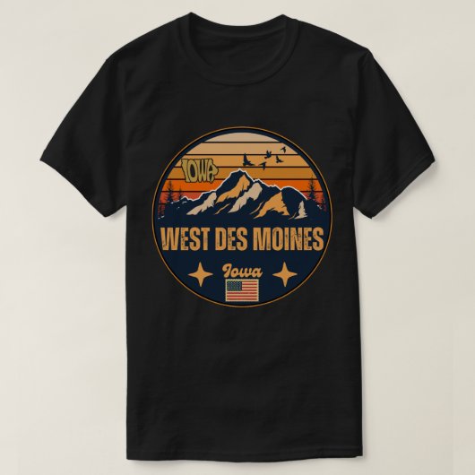 West Des Moines, Iowa T-shirt (Design voorkant)