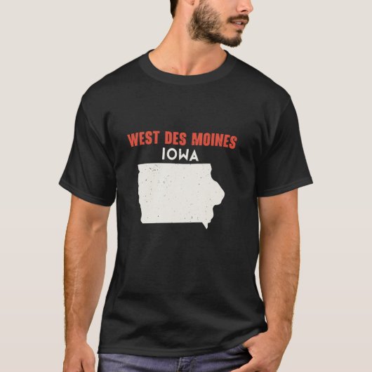 West Des Moines Iowa Verenigde Staten Reizen Iowa T-shirt (Voorkant)