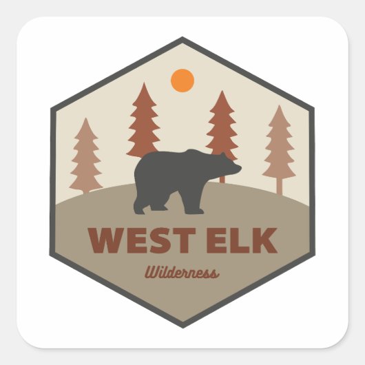 West Elk Wilderness Colorado Beer Vierkante Sticker (Voorkant)