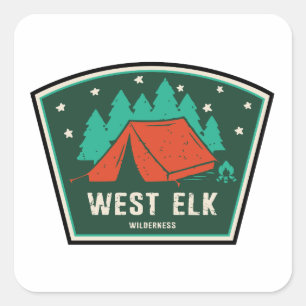 West Elk Wilderness Colorado Camping Vierkante Sticker