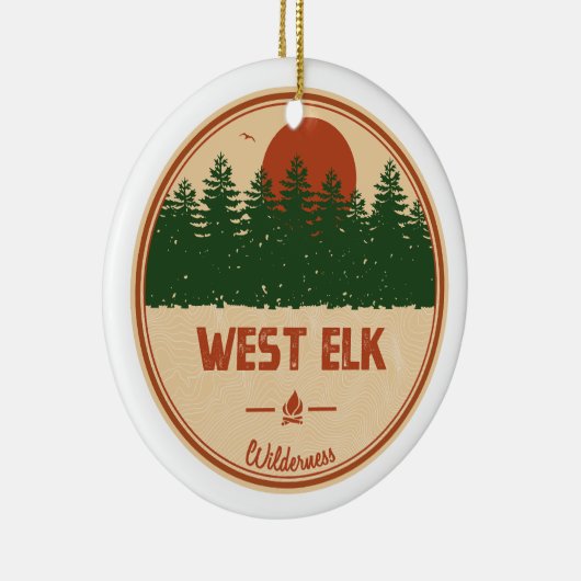 West Elk Wilderness Colorado Keramisch Ornament (Rechts)