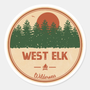 West Elk Wilderness Colorado Ronde Sticker