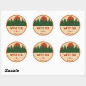 West Elk Wilderness Colorado Ronde Sticker (Vel)
