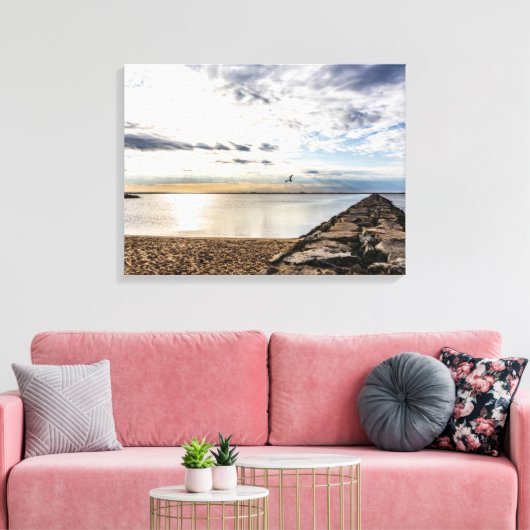West End Breakwater Canvas Afdruk (Insitu (Woonkamer))