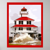 West End Light in Storm Poster (Voorkant)