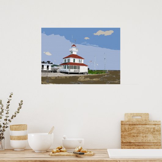 West End Lighthouse Waterverf Poster (Keuken)