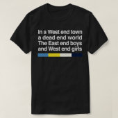 West End Meisjes Fanart Typografie 80s Design T-shirt (Design voorkant)