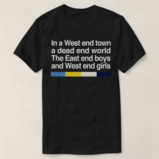 West End Meisjes Fanart Typografie 80s Design T-shirt (Design voorkant)