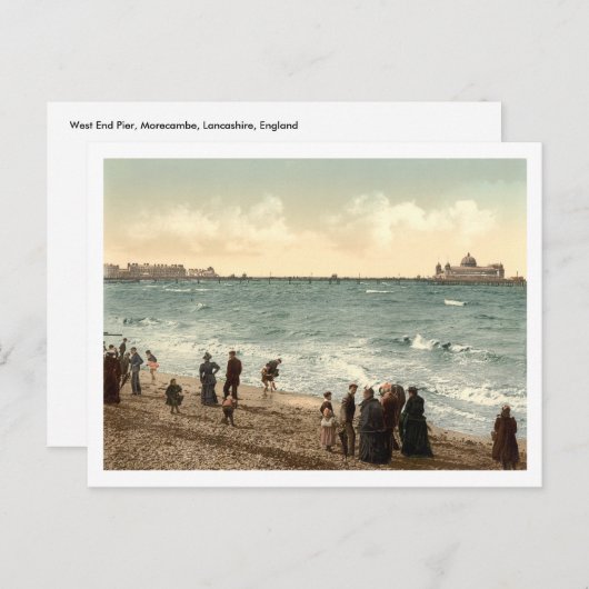 West End Pier I, Morecambe, Lancashire, Engeland Briefkaart (Voorkant / Achterkant)