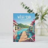 West End Village Honduras Briefkaart (Staand voorkant)