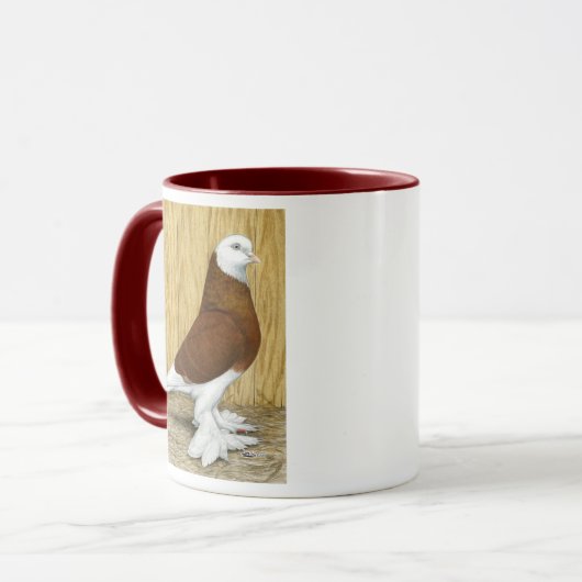 West-Engeland Tumbler Red Baldhead Mok (Voorkant links)