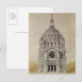 West-facade van de kerk van St. Augustin Briefkaart (Voorkant / Achterkant)