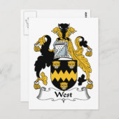 West Family Crest Briefkaart (Voorkant / Achterkant)