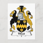 West Family Crest Briefkaart (Voorkant)