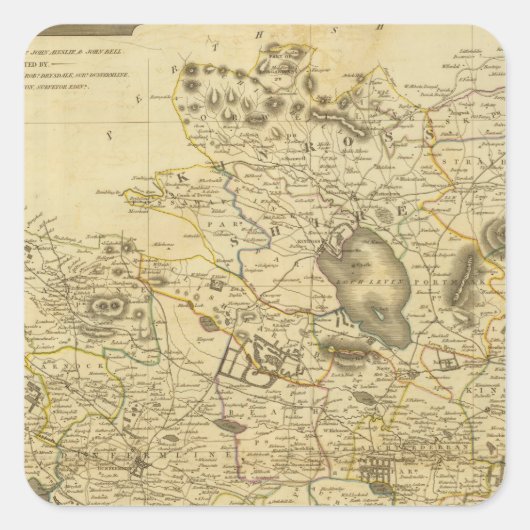 West Fife Vierkante Sticker (Voorkant)