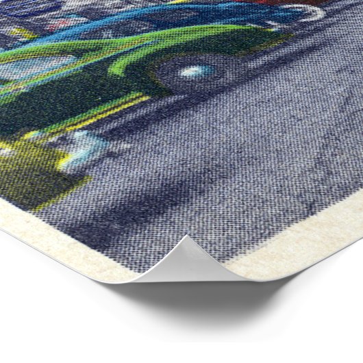 West First Street Business Section Scene Poster (Hoek)