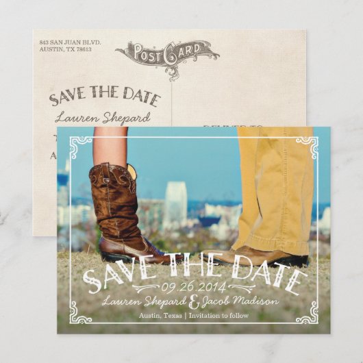 West Foto Sla de datum Briefkaarten (Voorkant / Achterkant)