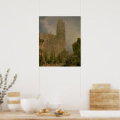 West Front of Notre Dame, Rouen Poster (Keuken)