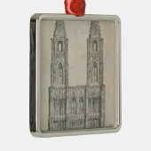 West Front of Strasbourg Cathedraal Metalen Ornament (Rechts)