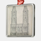 West Front of Strasbourg Cathedraal Metalen Ornament (Links)