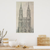 West Front of Strasbourg Cathedraal Poster (Keuken)